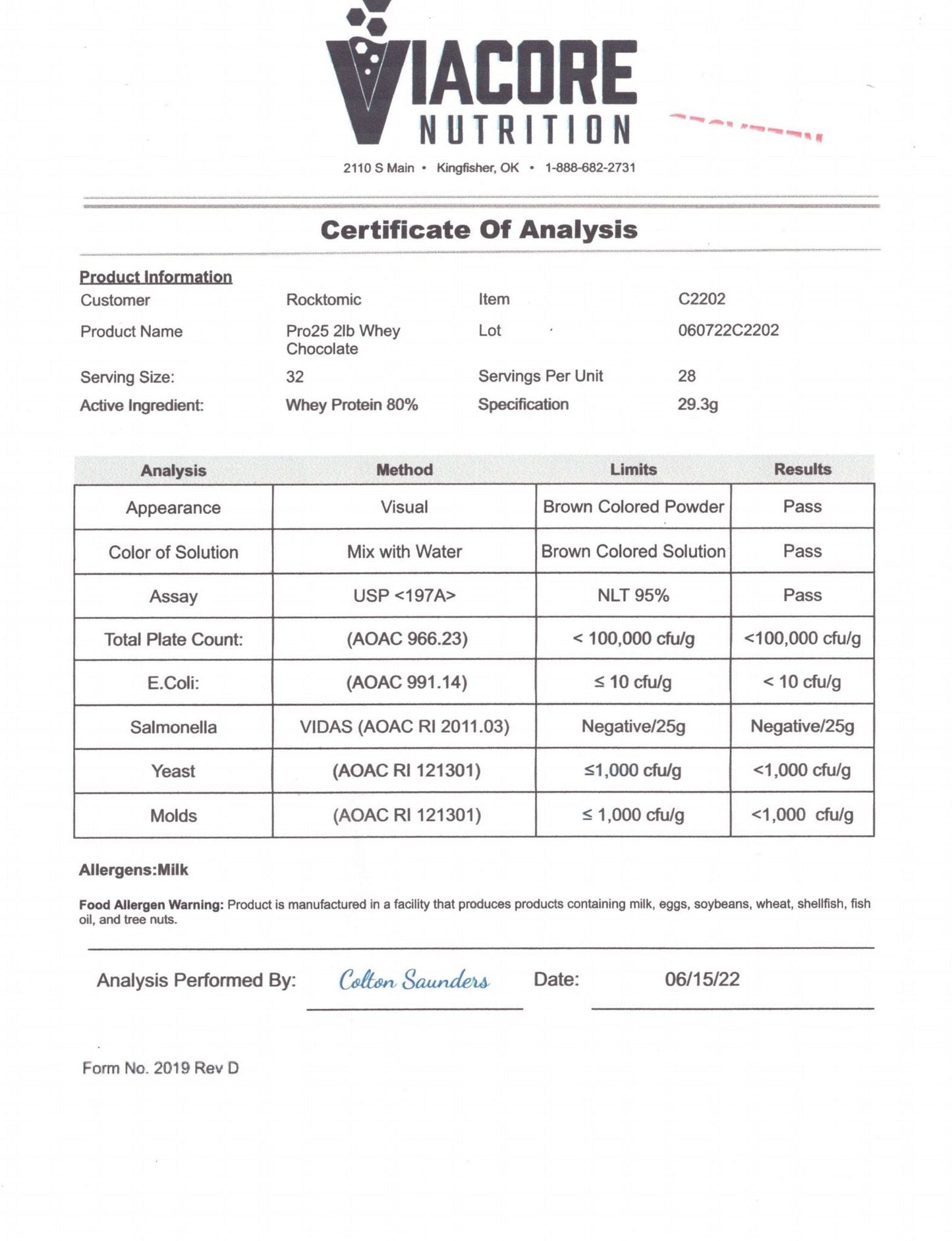 Whey Protein (Chocolate Milkshake)