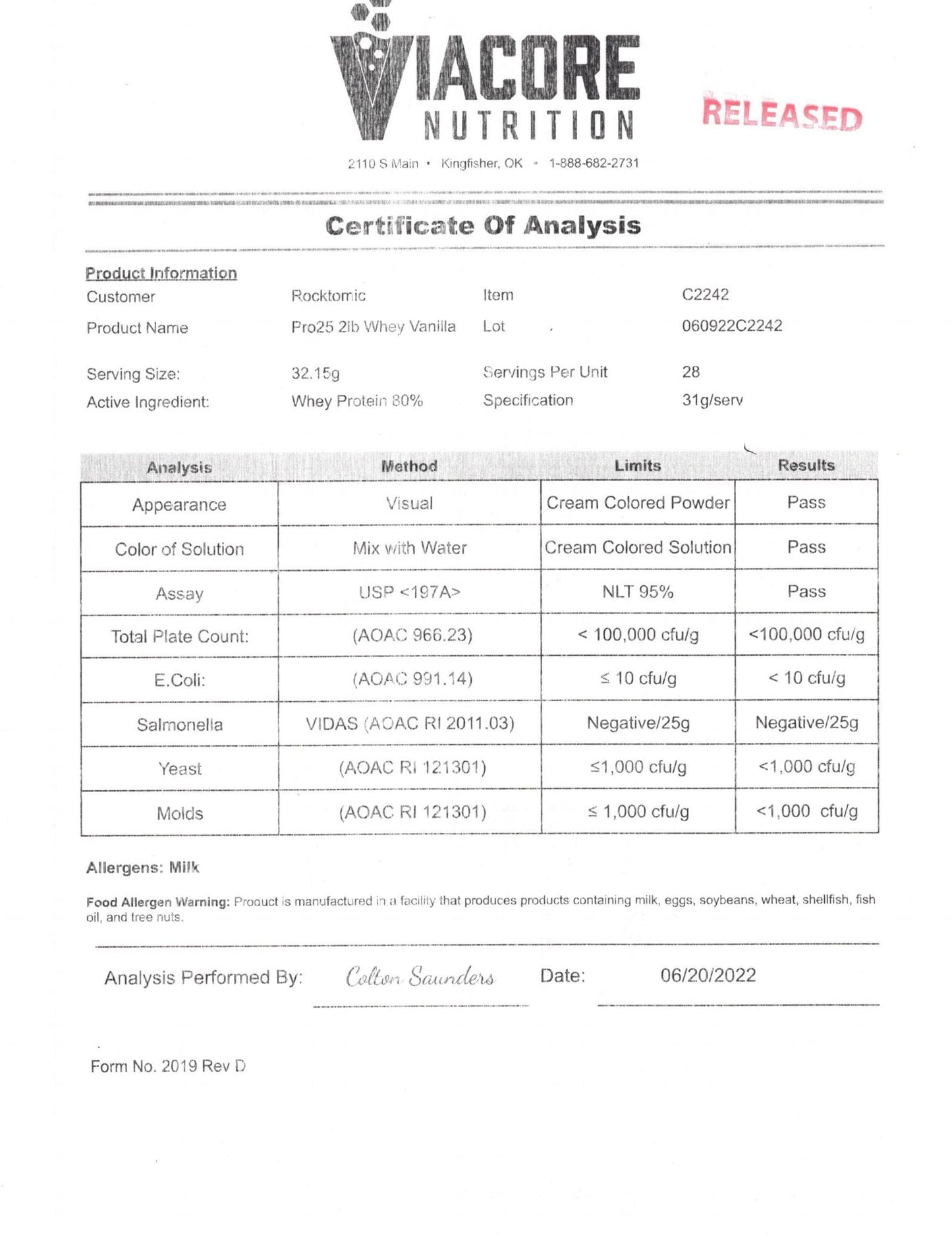 Whey Protein (Vanilla Milkshake)