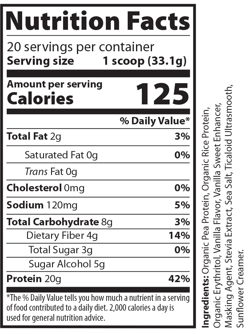 Plant Protien (Vanilla Milkshake)