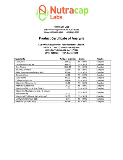 Pre-Workout (Tropical Sunrise)
